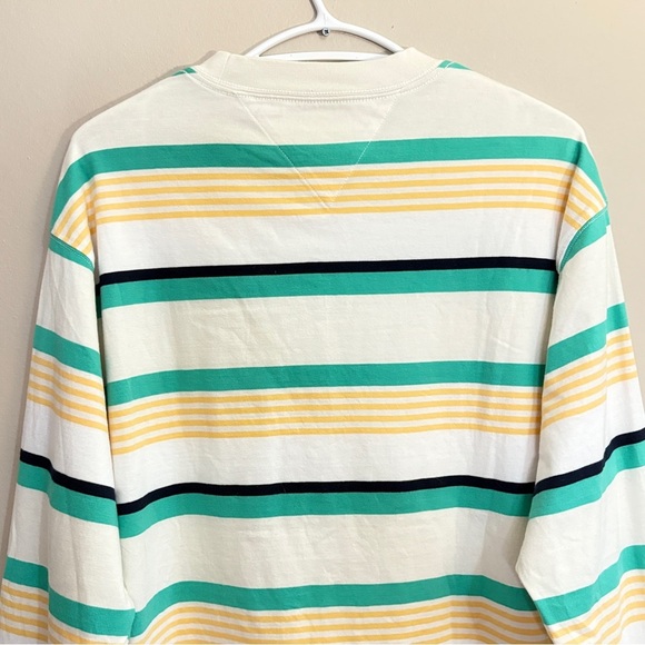 Tommy Hilfiger Pastel Striped Long Sleeve Cotton Loose Fit Shirt - Medium EUC - Picture 11 of 14